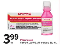 Pharmasave Pharmasave Bismuth Caplets 24's or Liquid offer