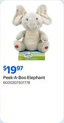 Walmart Peek-A-Boo Elephant offer