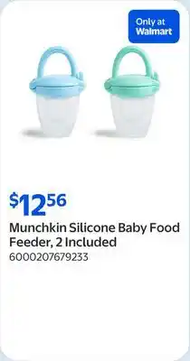 Walmart Munchkin Silicone Baby Food Feeder, 2 Included offer