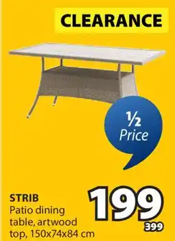 JYSK STRIB Patio dining table, artwood top offer