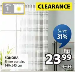 JYSK SONORA Sheer curtain offer