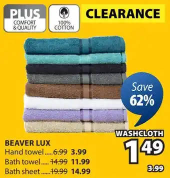 JYSK BEAVER LUX WASHCLOTH offer