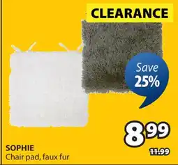 JYSK SOPHIE Chair pad, faux fur offer