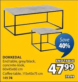 JYSK DOKKEDAL END TABLE offer