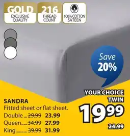 JYSK SANDRA Fitted sheet or flat sheet offer