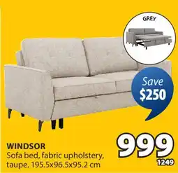JYSK WINDSOR Sofa bed, fabric upholstery offer