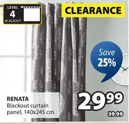 JYSK RENATA Blackout curtain panel offer