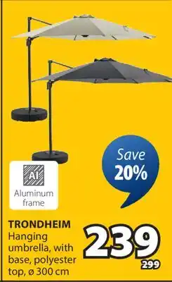 JYSK TRONDHEIM Hanging umbrella offer
