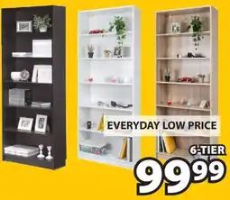 JYSK QUINN Bookcase with adjustable shelving 6-TIER offer