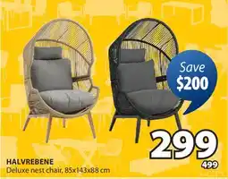 JYSK HALVREBENE Deluxe nest chair offer