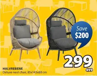 JYSK HALVREBENE Deluxe nest chair offer