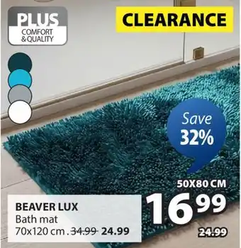 JYSK BEAVER LUX Bath mat offer