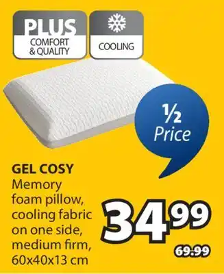 JYSK GEL COSY Memory foam pillow offer