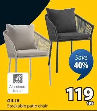 JYSK GILJA Stackable patio chair offer