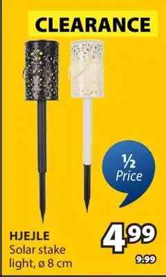 JYSK HJEJLE Solar stake light offer