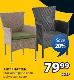 JYSK AIDT / HATTEN Stackable patio chair offer