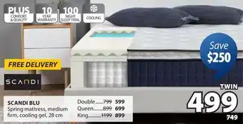 JYSK SCANDI BLU Spring mattress offer