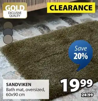JYSK SANDVIKEN Bath mat offer