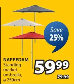 JYSK NAPPEDAM Standing market umbrella, ø 250cm offer
