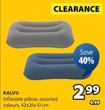 JYSK KALVU Inflatable pillow offer