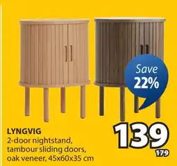 JYSK LYNGVIG 2-door nightstand offer
