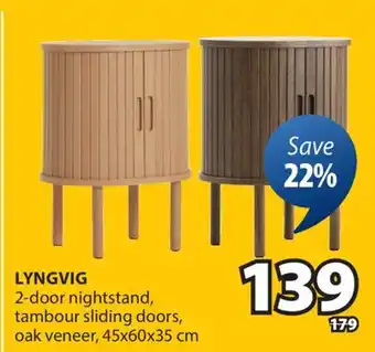 JYSK LYNGVIG 2-door nightstand offer