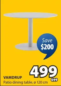 JYSK VAMDRUP Patio dining table offer