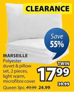 JYSK MARSEILLE Polyester duvet & pillow set offer