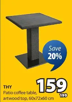 JYSK THY Patio coffee table, artwood top offer