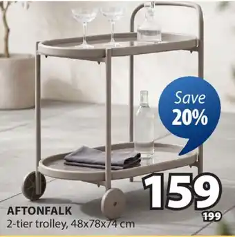 JYSK AFTONFALK 2-tier trolley offer