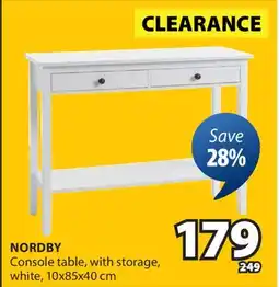JYSK NORDBY Console table, with storage, white offer