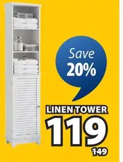 JYSK Hanna Linen tower, white offer