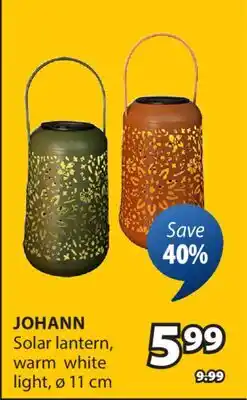 JYSK JOHANN Solar lantern offer