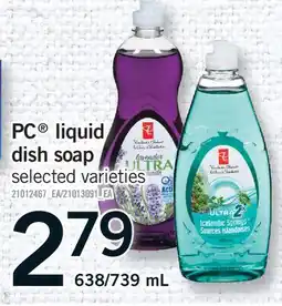 Fortinos PC LIQUID DISH SOAP, 638/739 ML offer
