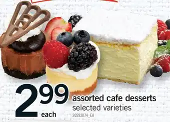 Fortinos ASSORTED CAFE DESSERTS offer