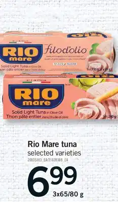 Fortinos RIO MARE TUNA, 3x65/80 g offer