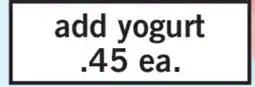 Fortinos YOGURT offer