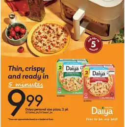 Fortinos DAIYA PERSONAL SIZE PIZZA offer