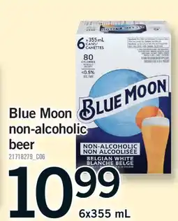 Fortinos BLUE MOON NON-ALCOHOLIC BEER offer