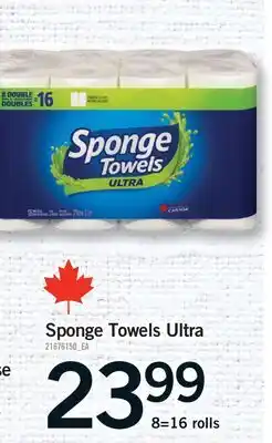 Fortinos SPONGETOWELS ULTRA, 8=16 rolls offer