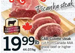 Fortinos CAB CULOTTE STEAK offer