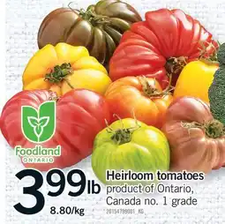 Fortinos HEIRLOOM TOMATOES offer