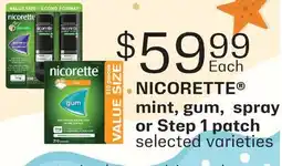 Fortinos NICORETTE MINT, GUM, SPRAY OR STEP 1 PATCH offer