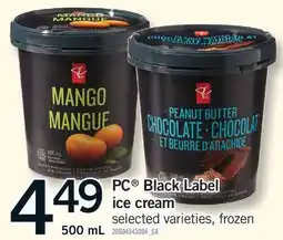 Fortinos PC BLACK LABEL ICE CREAM offer