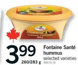 Fortinos FONTAINE SANTÉ HUMMUS, 260/283 g offer