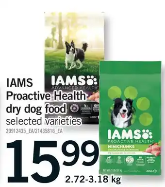 Fortinos IAMS PROACTIVE HEALTH DRY DOG FOOD offer