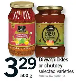 Fortinos DIVYA PICKLES OR CHUTNEY offer