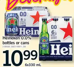 Fortinos HEINEKEN 0.0% BOTTLES OR CANS offer