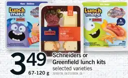 Fortinos SCHNEIDERS OR GREENFIELD LUNCH KITS offer