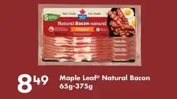 Fortinos MAPLE LEAF NATURAL BACON, 65g-375g offer